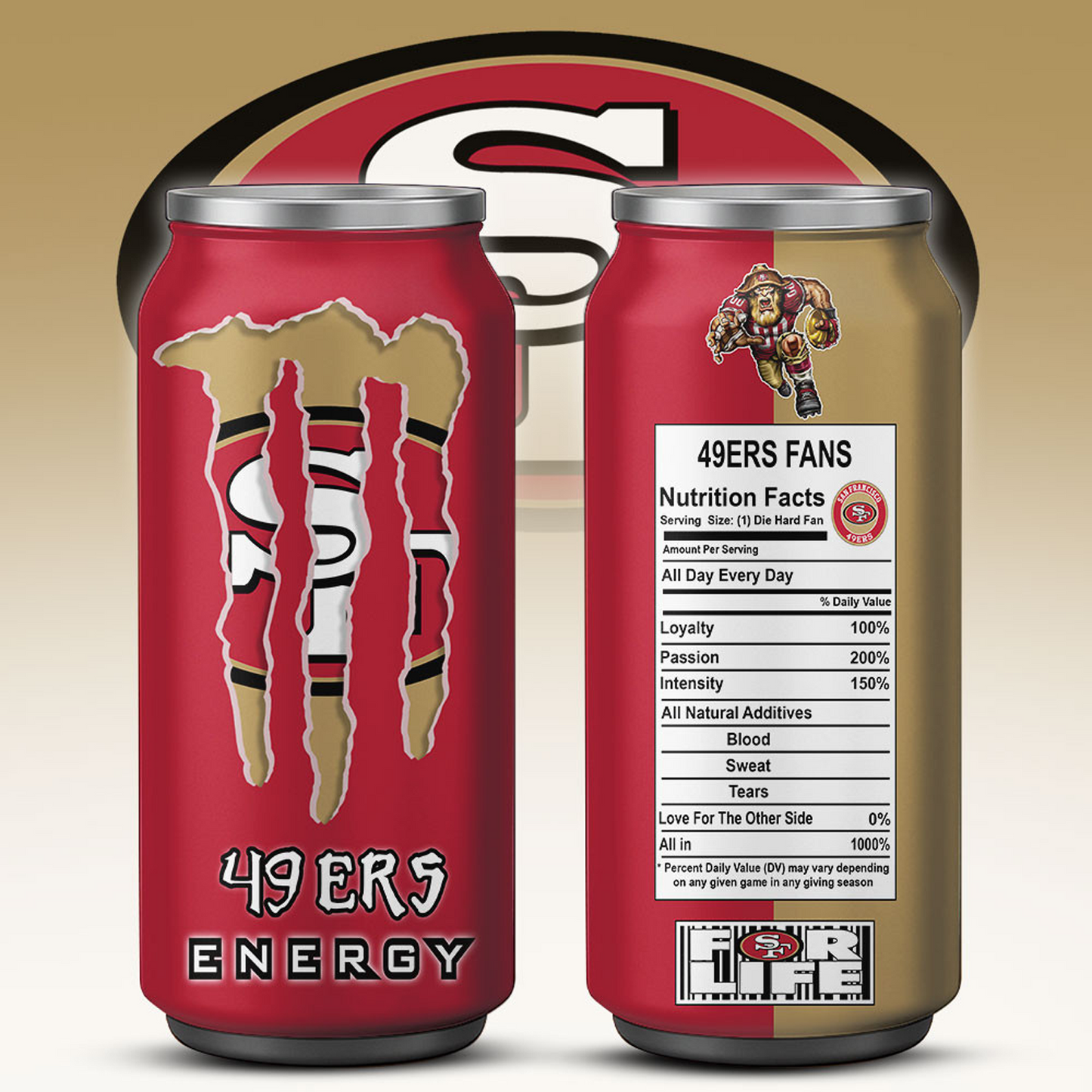 SF x NFL Monster Energy Tumbler Gift for Fans DATND TANTD