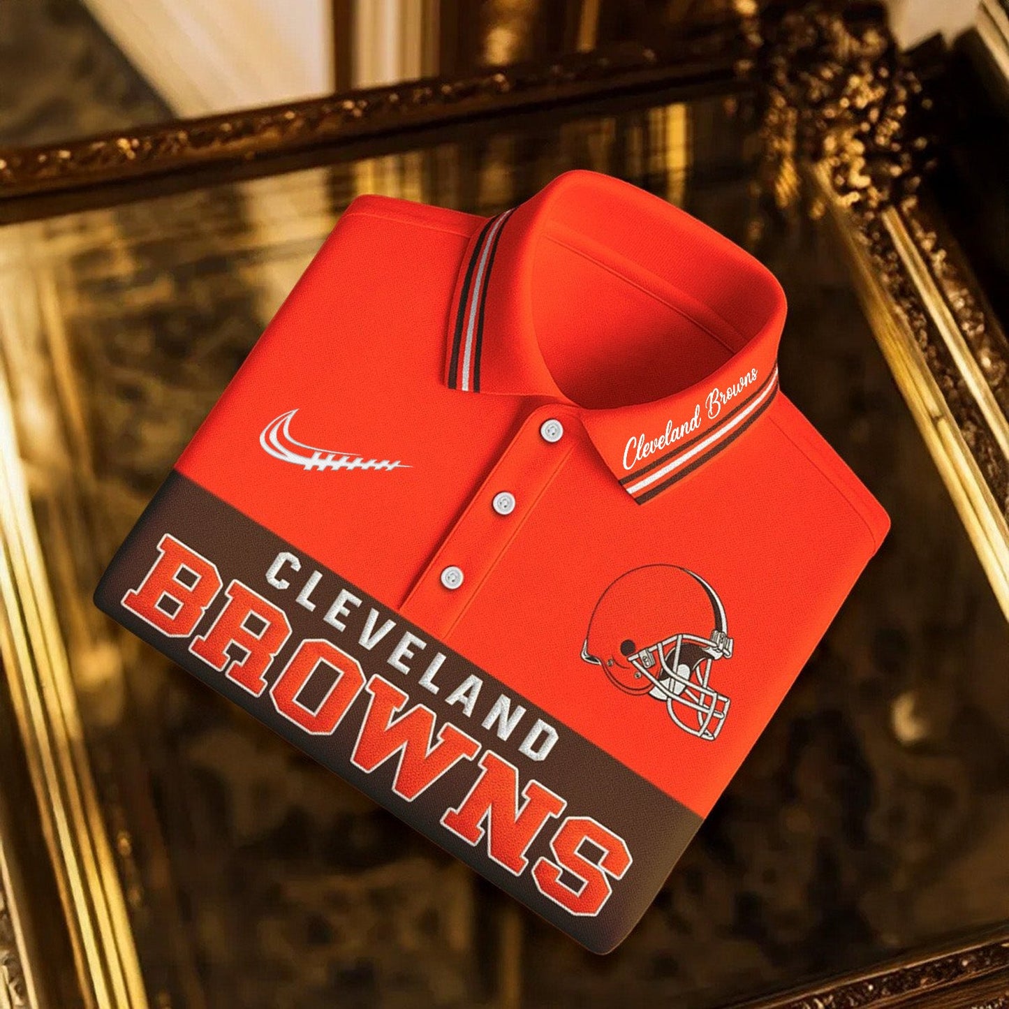 SIGNATURE NFL X CLE BUSINEES CLASSIC LONG POLO SHIRT NDT NHM