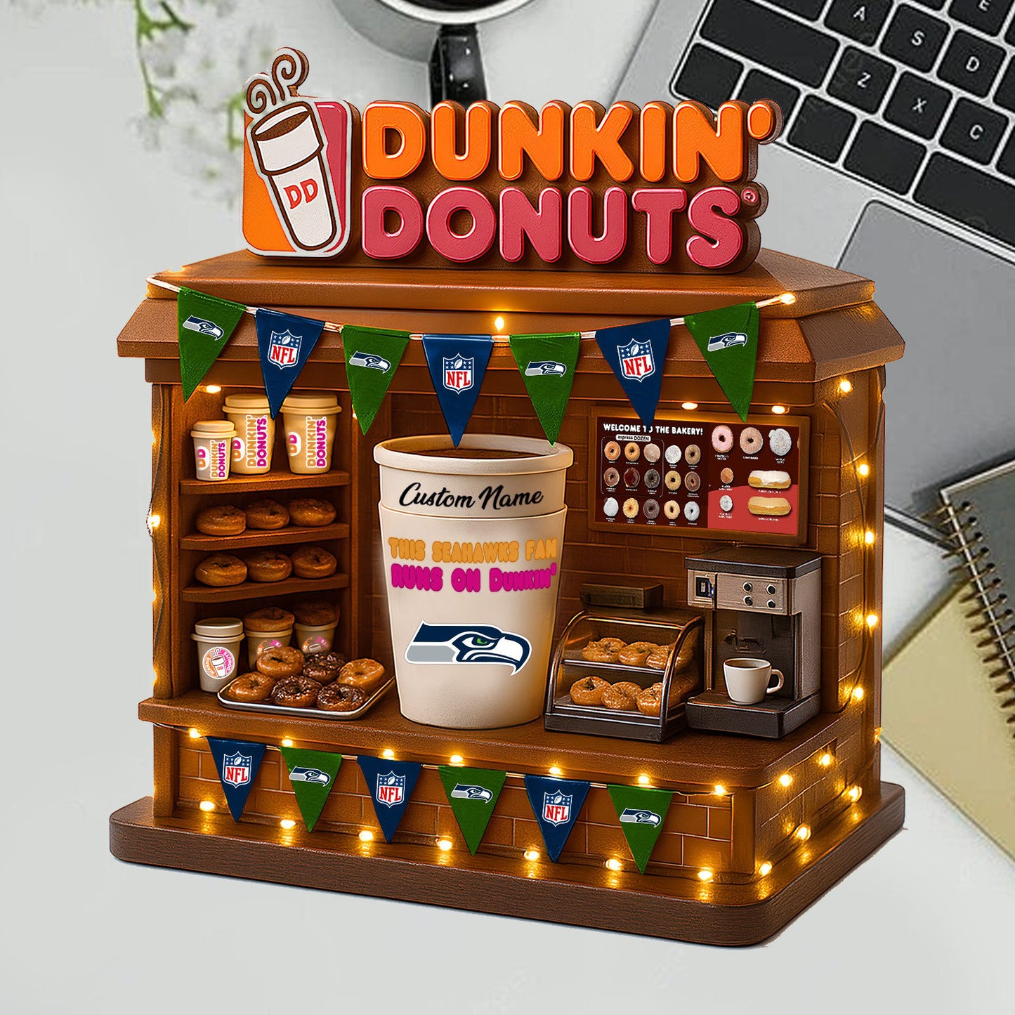 SS Acrylic Block - NFL x Dunkin Donuts Gift For Fans DDT CTND