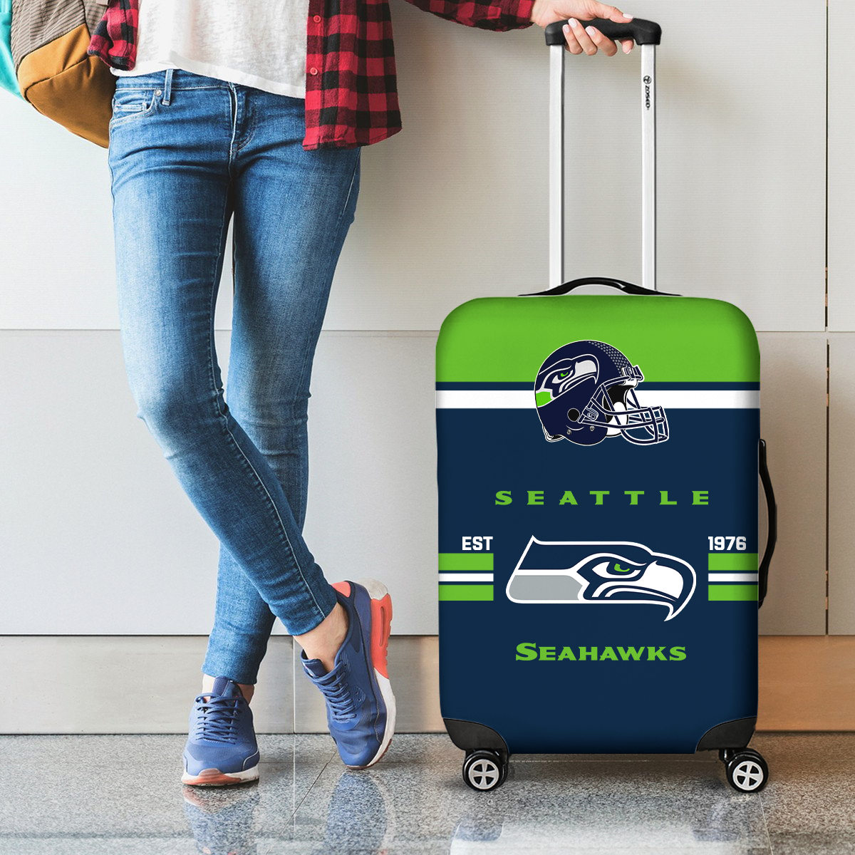 SS NFL Luggage Cover Suitcase Protector DDT NTL