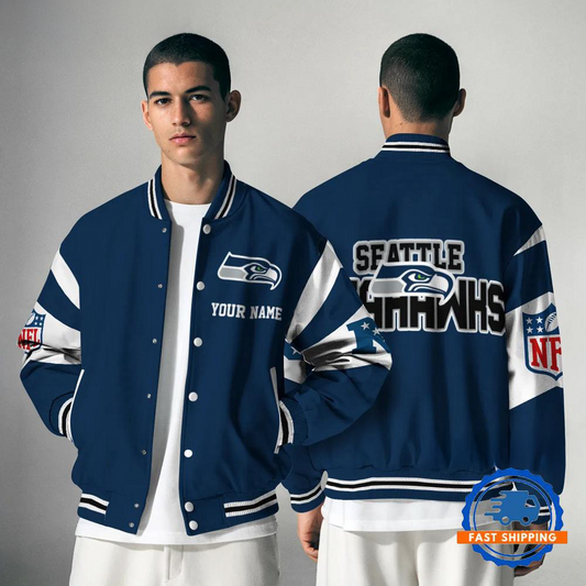 SS NFL Varsity Jacket Custom Name For Fans DDT NTL
