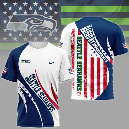 SS Premium NFL Raised By Immigrants 3D Shirt DDT NTL