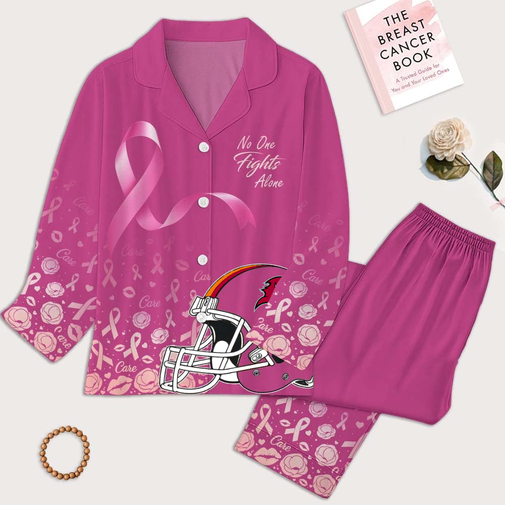 TBB Premium NFL Breast Cancer October Button Pajamas Set DDT NTL