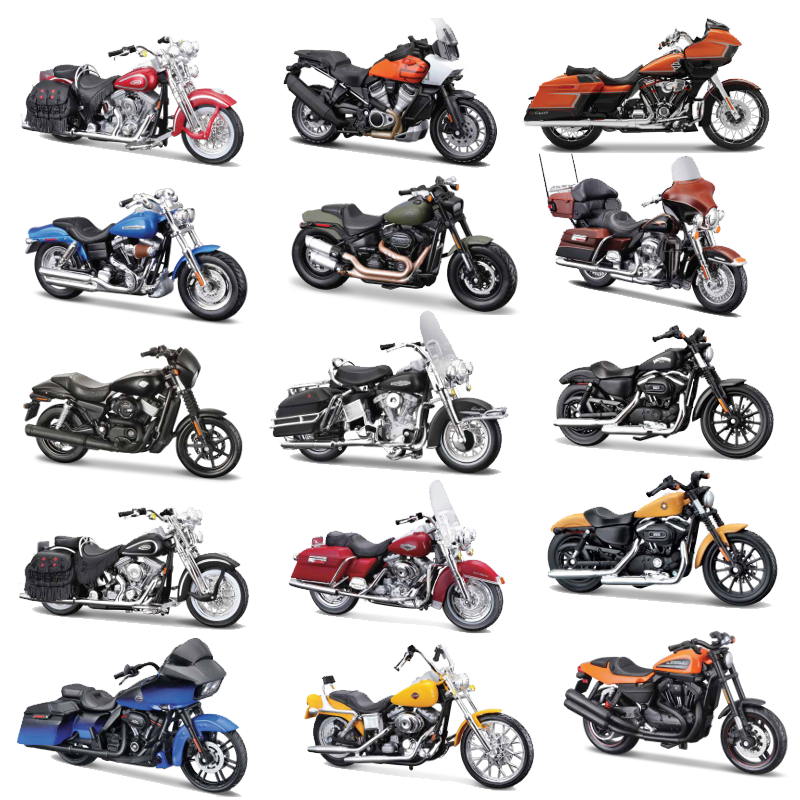 Scale 1:18 Harley Collectible Hobbies Motorcycle Model Toys DDT CTND