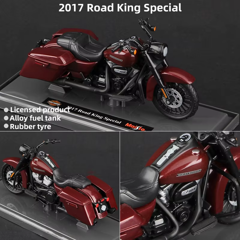 Scale 1:18 Harley Collectible Hobbies Motorcycle Model Toys DDT CTND