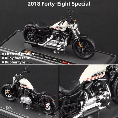 Scale 1:18 Harley Collectible Hobbies Motorcycle Model Toys DDT CTND