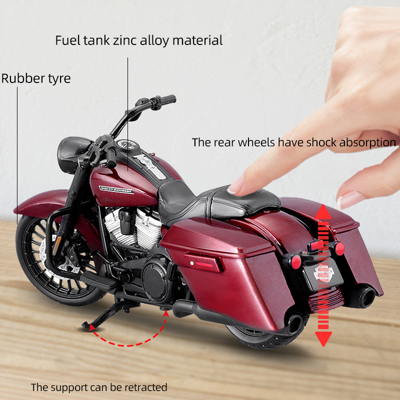 Scale 1:18 Harley Collectible Hobbies Motorcycle Model Toys DDT CTND