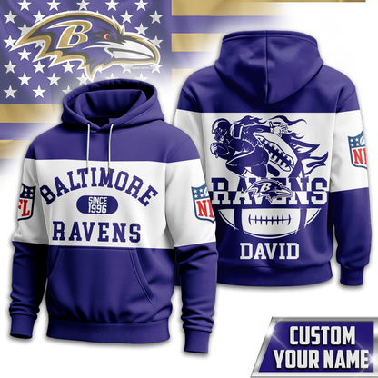 BR Premium NFL Touchdown Spirit Personalized Hoodie DDT CTND