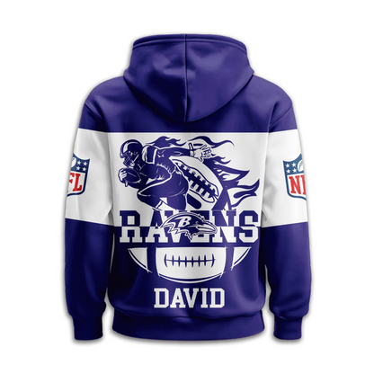 BR Premium NFL Touchdown Spirit Personalized Hoodie DDT CTND