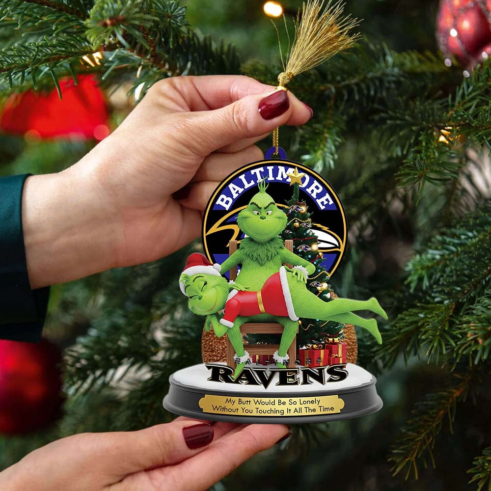 BR Premium NFL x Grinch Acrylic Ornament DDT NTL