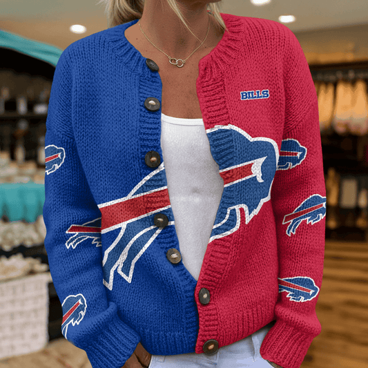 BUF x NFL Cardigan Sweatshirt With Button v1  DatND DVT