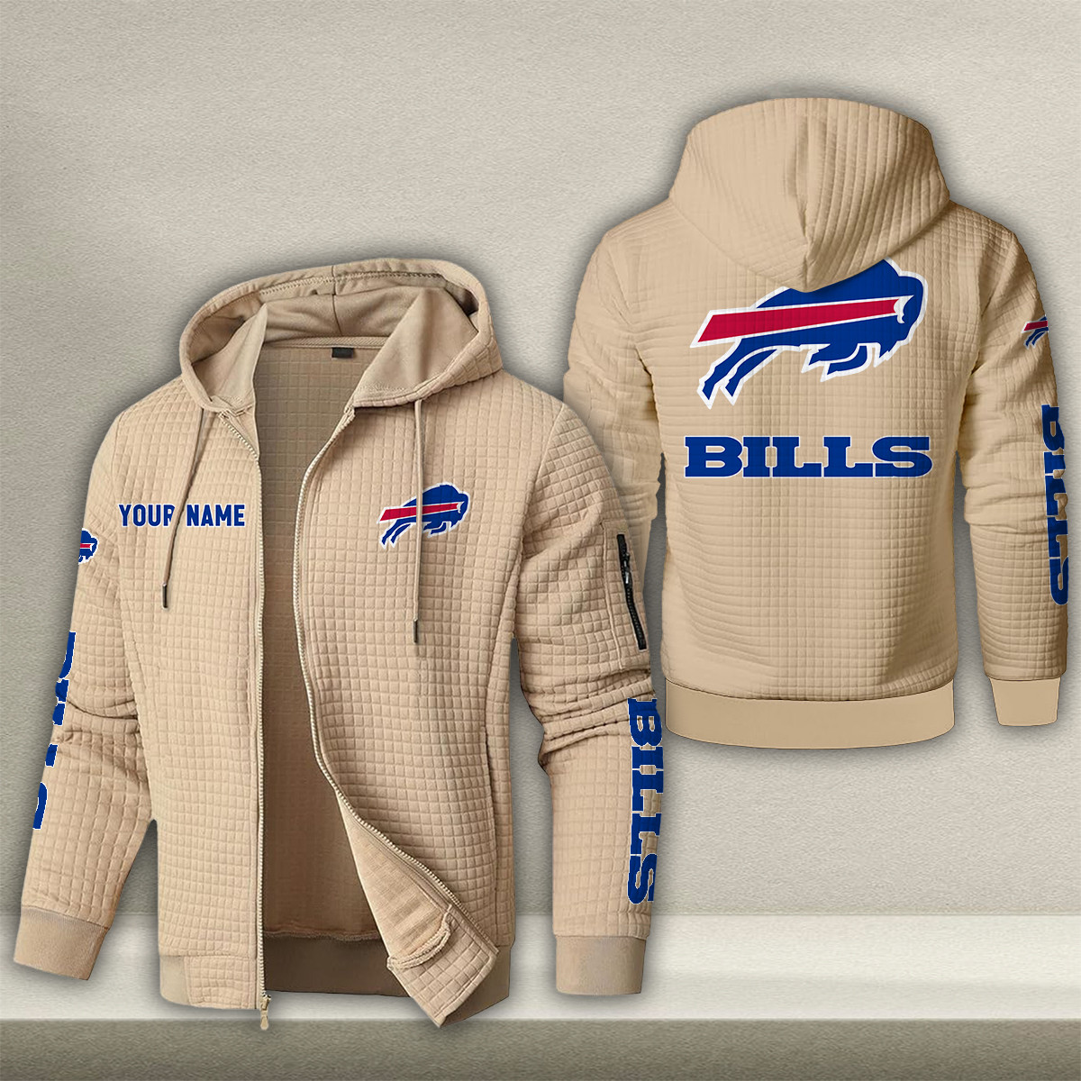 BUF x NFL Quilted Zip Hoodie DatND DVT