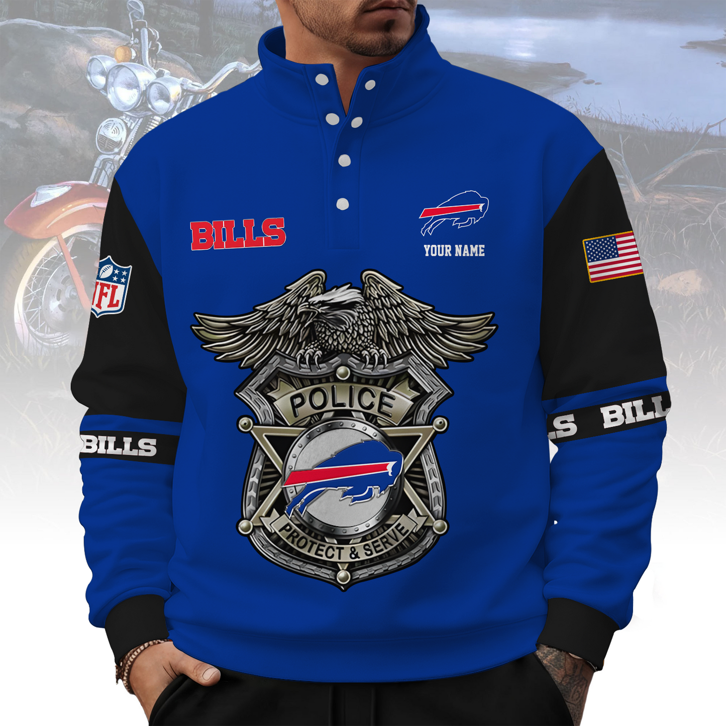 BUF x NFL Western Style Sweater With Buckles DatND ThuongNH