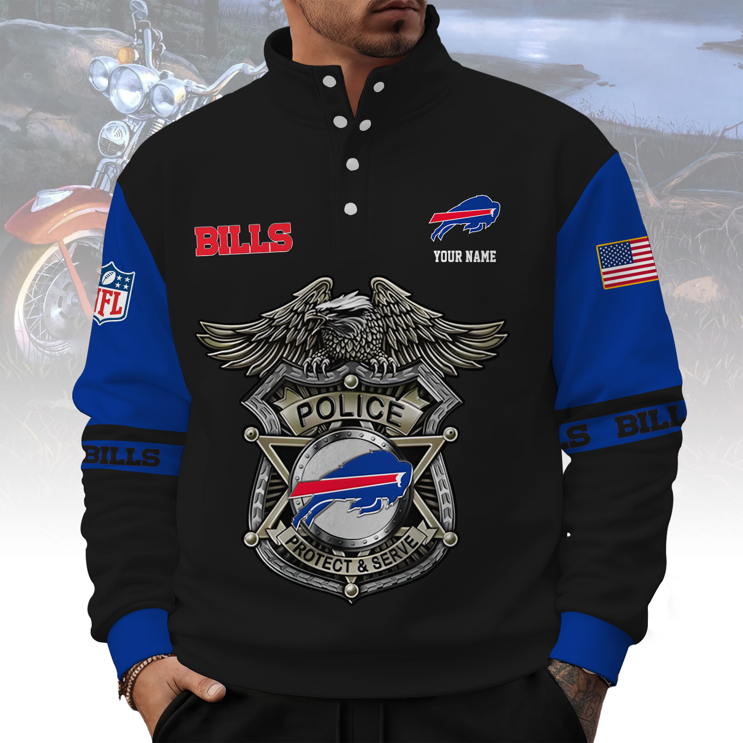 BUF x NFL Western Style Sweater With Buckles DatND ThuongNH