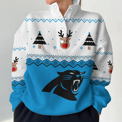 CAR X NFL Women's Outdoor Casual Stand Collar Long Sleeve Pullover DATND THUONGNH