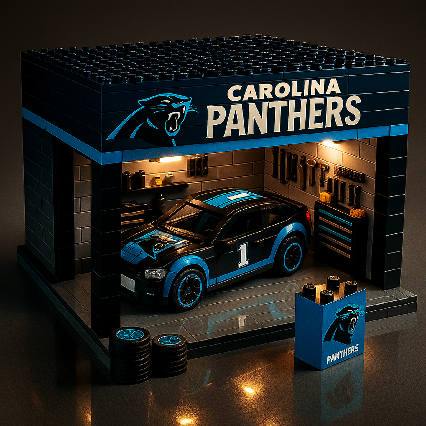 CAR x NFL Garage Building Blocks Set DATND TANTD