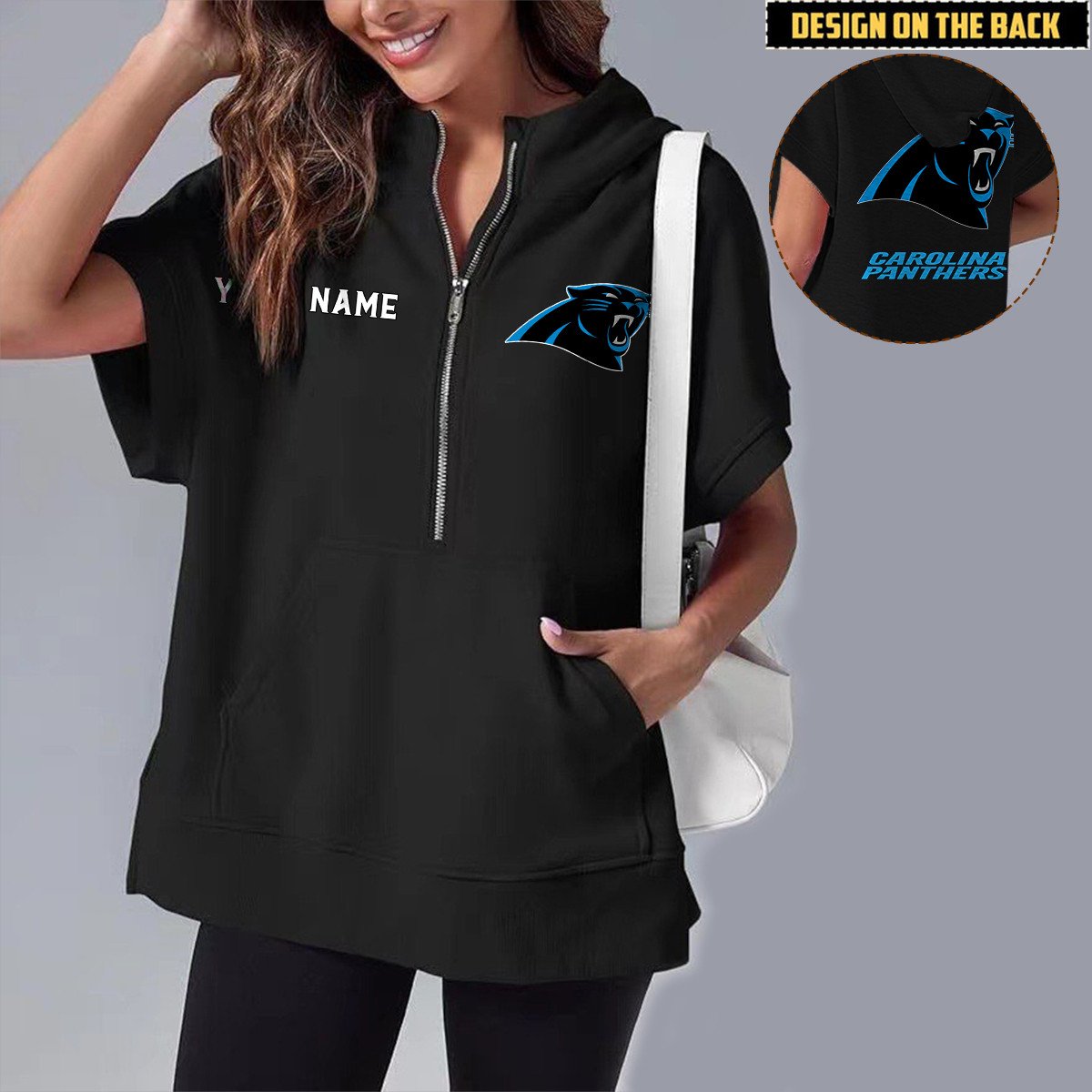 CAR x NFL Short Sleeve Zip Hoodie DATND TANTD