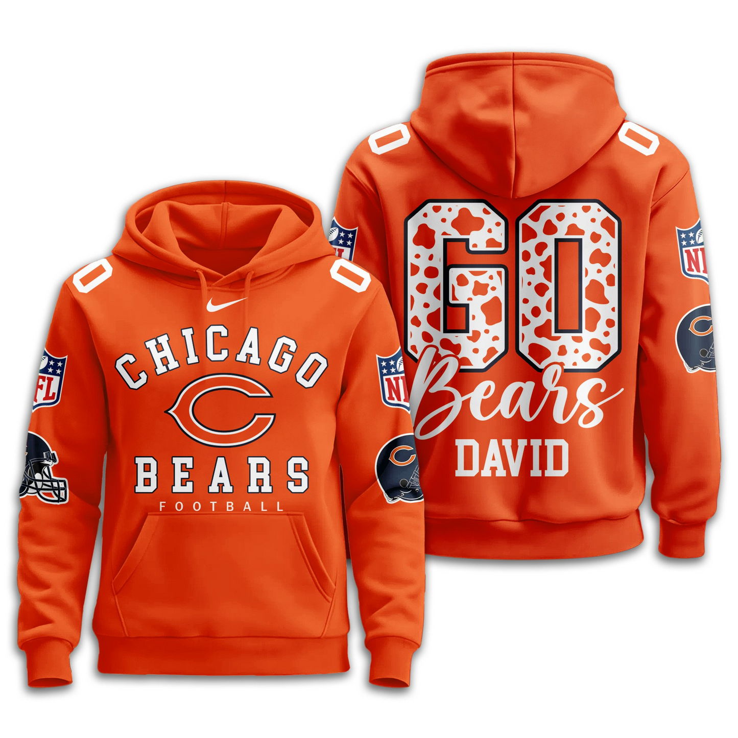 CHI Premium NFL Custom Game Day Hoodie DDT NTL