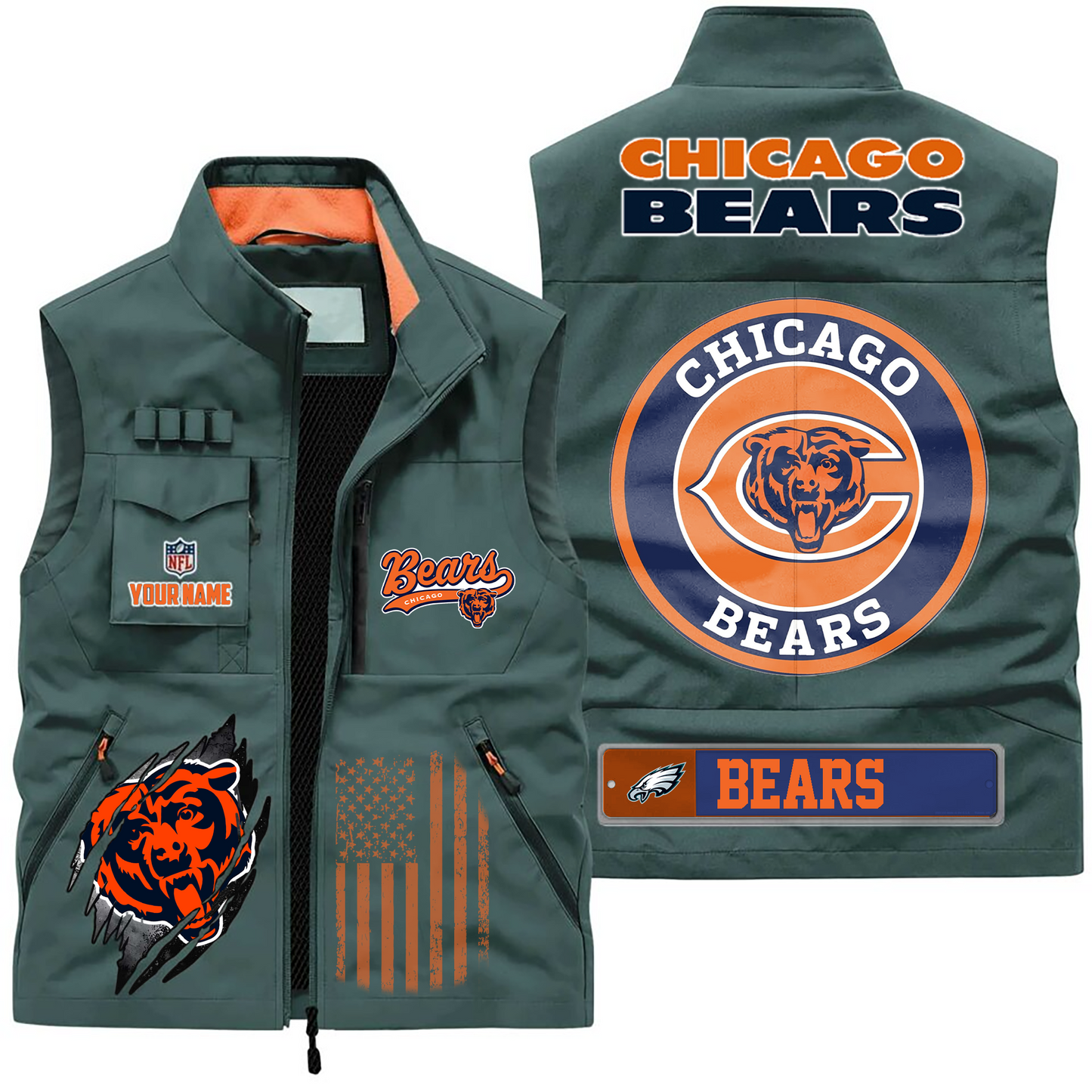 CHI Premium NFL Fishing Vest DDT CTND