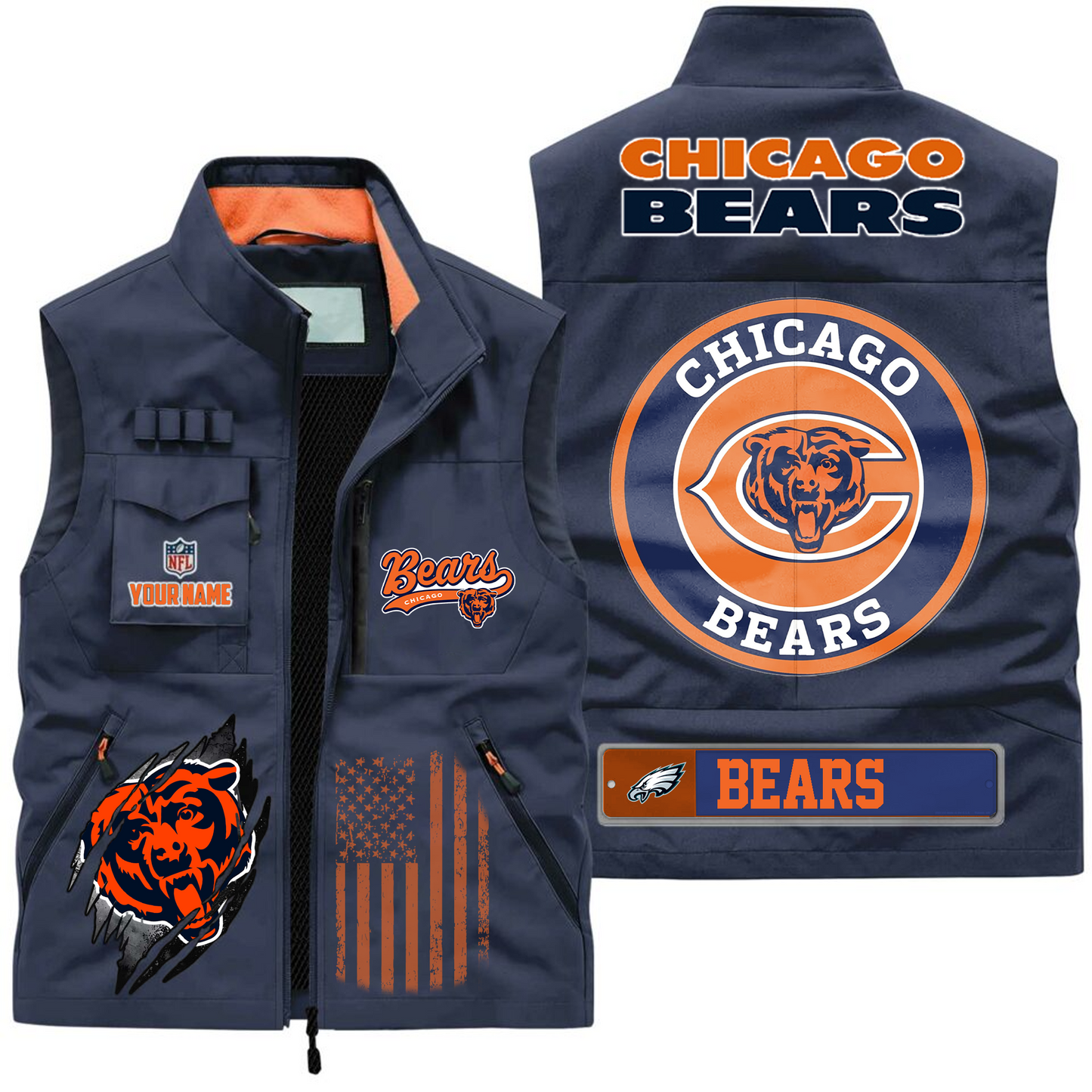 CHI Premium NFL Fishing Vest DDT CTND