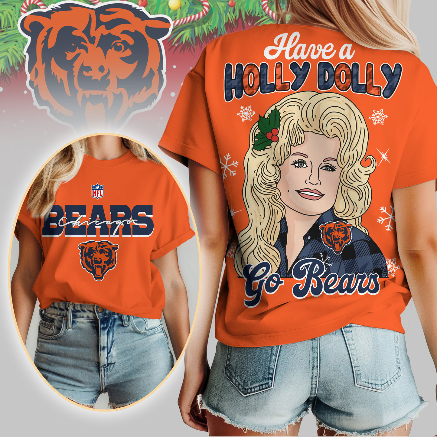 CHI Premium NFL Have A Holly Dolly Women Shirt DDT CTND