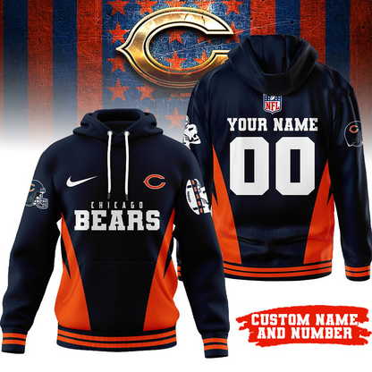 CHI Premium NFL Personalized Fan Hoodie DDT NTL