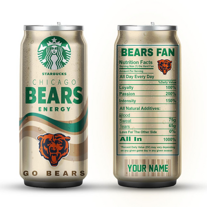 CHI Premium NFL Starbucks Energy Can Tumbler DDT  NTL