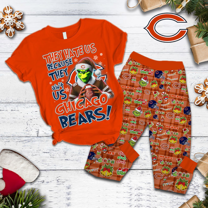 CHI Premium NFL They Ain't Us Grinch Pajamas Set DDT CTND