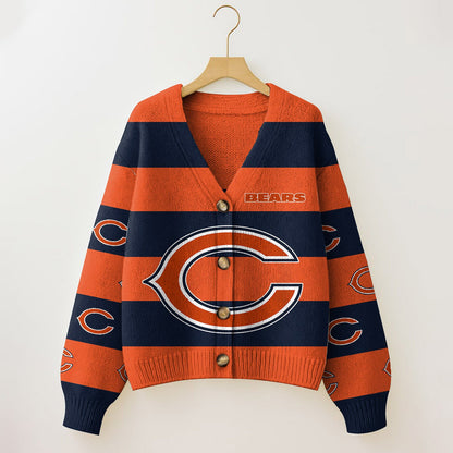 CHI x NFL Cardigan Sweatshirt With Button  DatND DVT