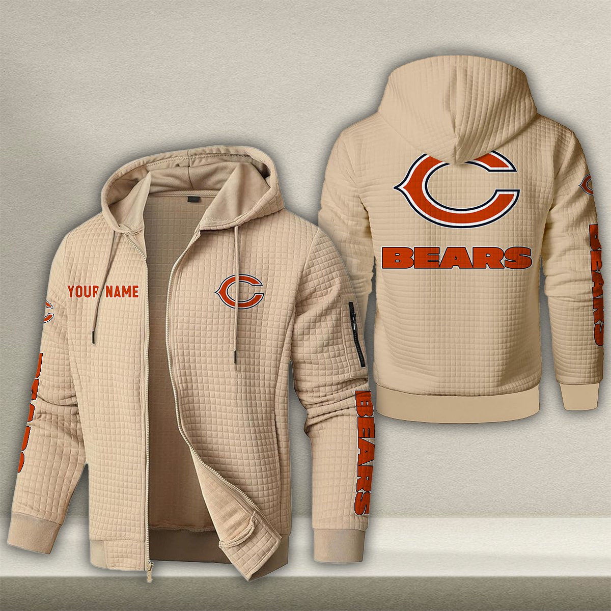 CHI x NFL Quilted Zip Hoodie DatND DVT