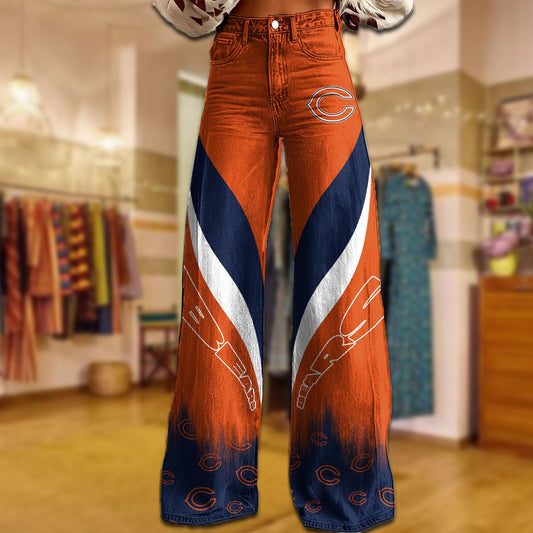 CHI x NFL Women's Casual Wide Leg Pants DATND TANTD 281025