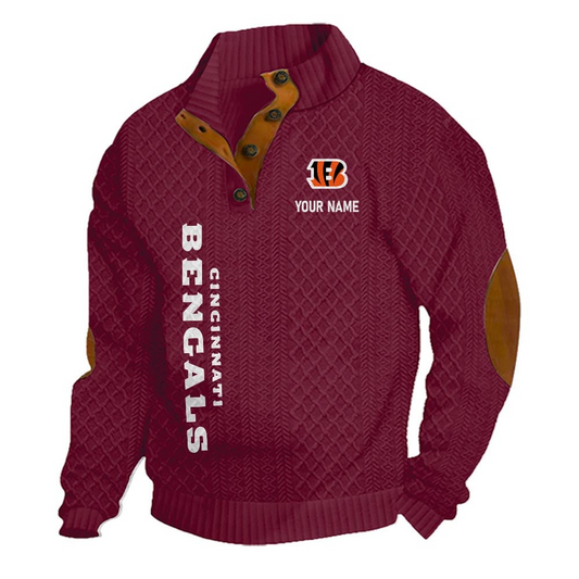 CIN NFL Basic Knitted Stand Collar Sweatshirt DDT CTND