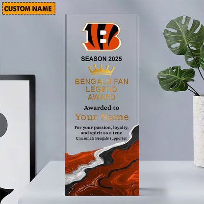 CIN NFL Personalized Acrylic Award Plaque Funny Christmas Gift For Family DDT NTL