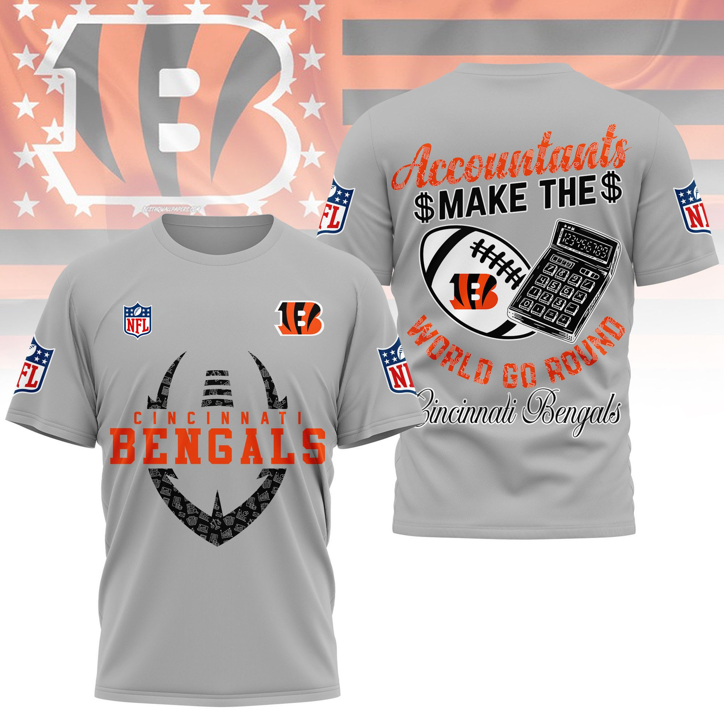 CIN Premium NFL Accountant Pride Fan 3D Shirt DDT CTND