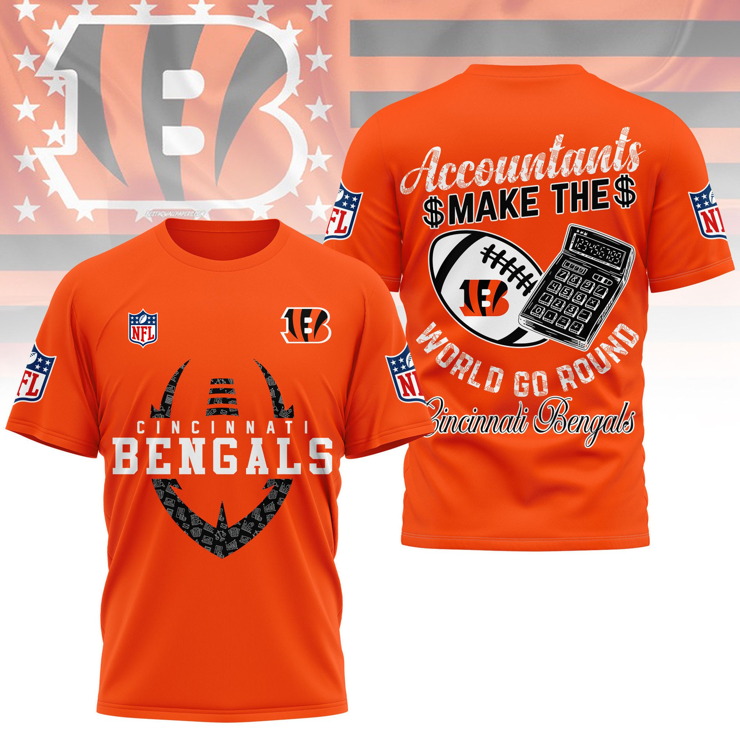 CIN Premium NFL Accountant Pride Fan 3D Shirt DDT CTND