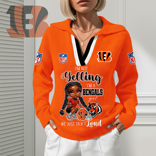 CIN Premium NFL Fan Classic Knit Pullover DDT CTND