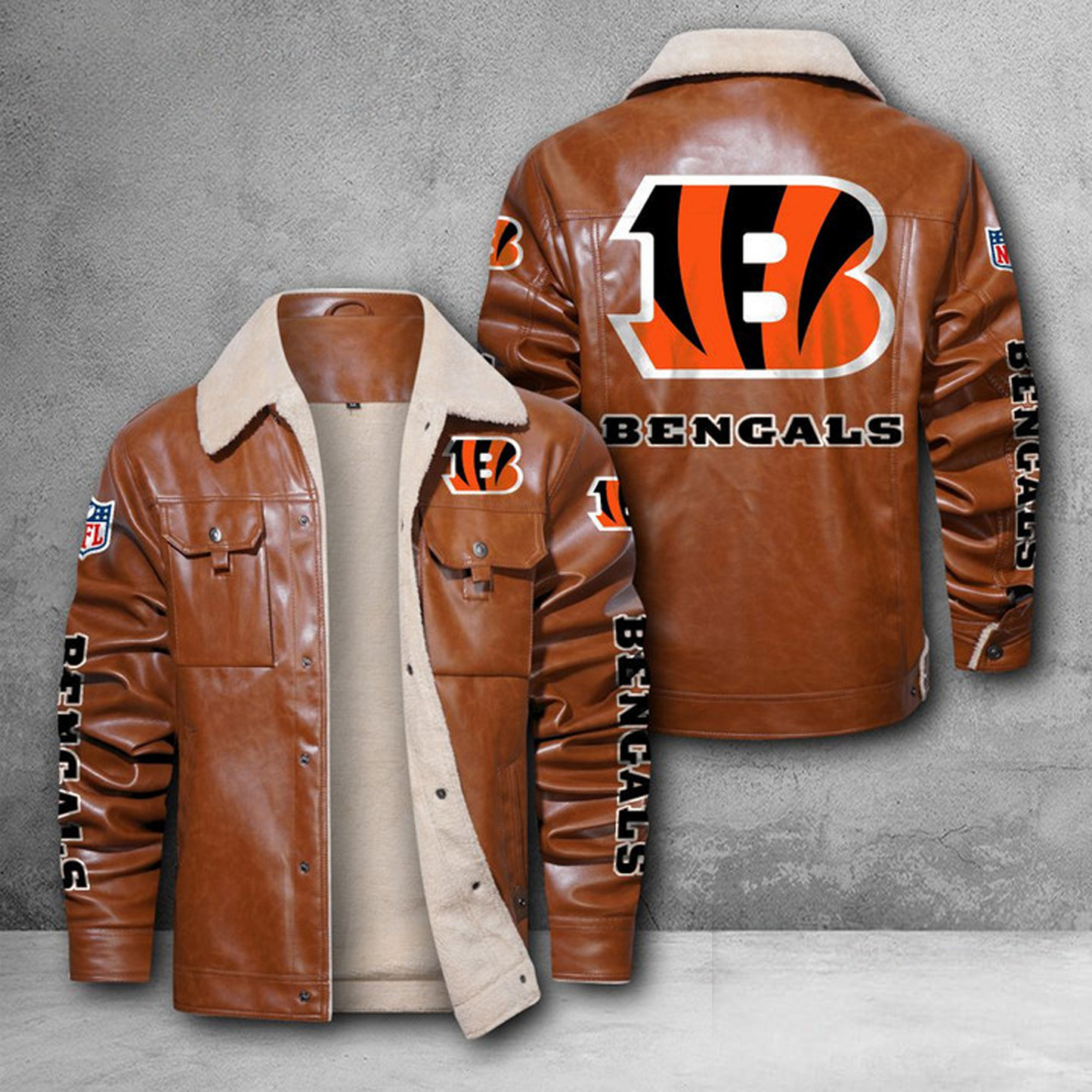 CIN X NFL LEATHER JACKET DATND THUONGNH