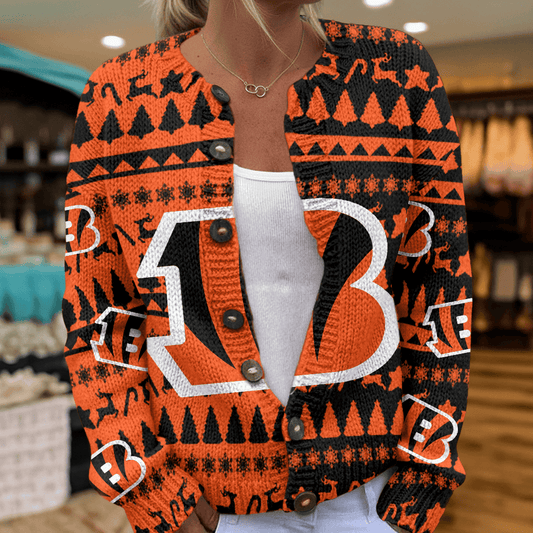 CIN x NFL Cardigan Sweatshirt With Button V2  DatND DVT