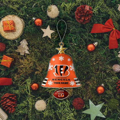 CIN x NFL Christmas Bell Ornament Custom Any Name DatND DVT
