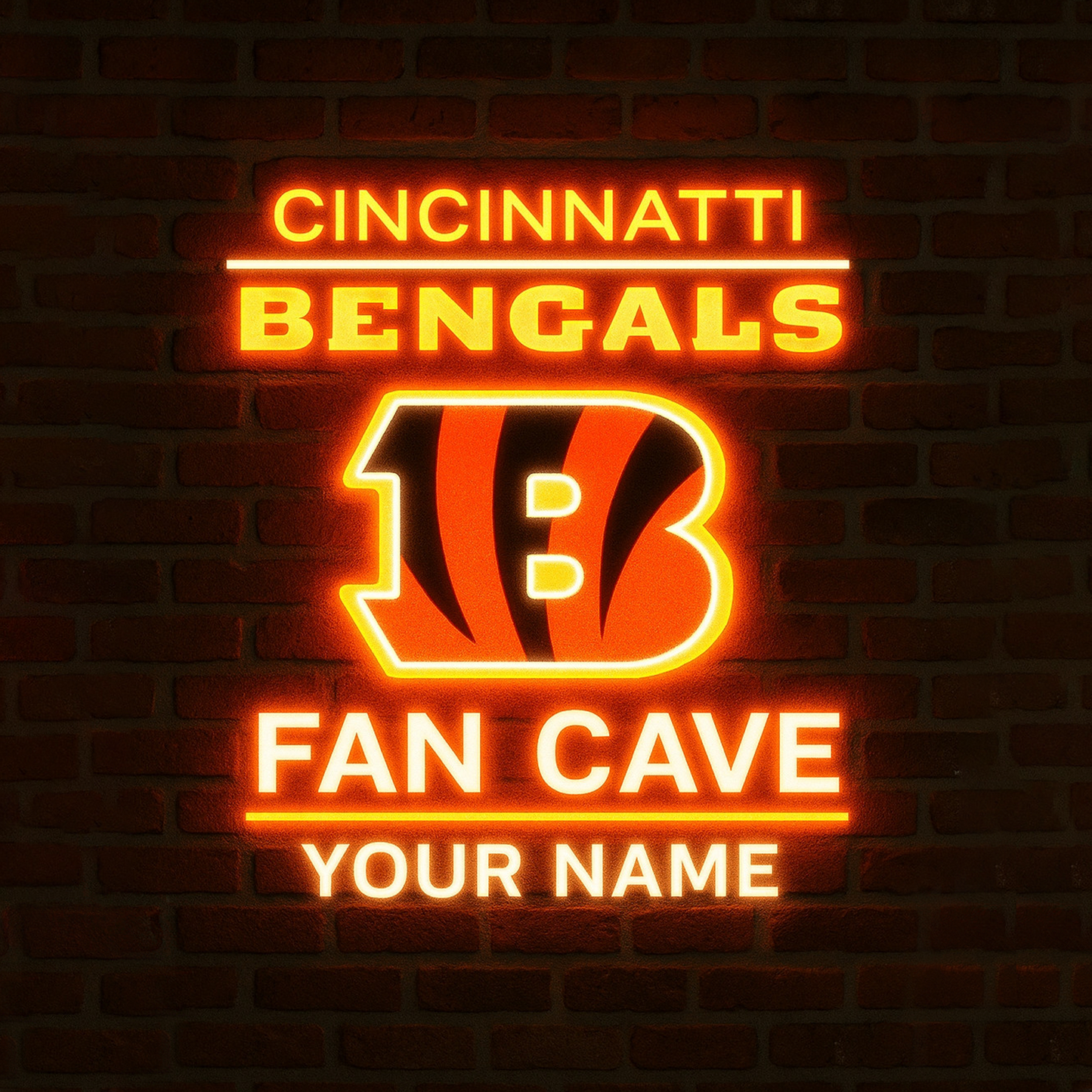 CIN x NFL PREMIUM LED LIGHT WALL DECOR DATND TANTD