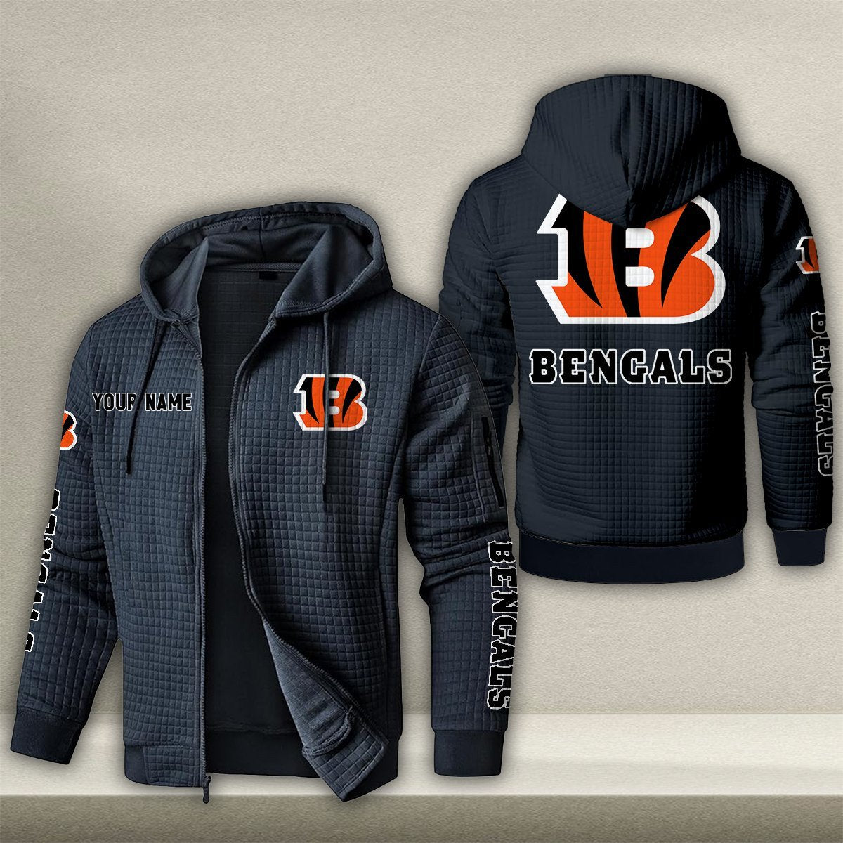 CIN x NFL Quilted Zip Hoodie DatND DVT