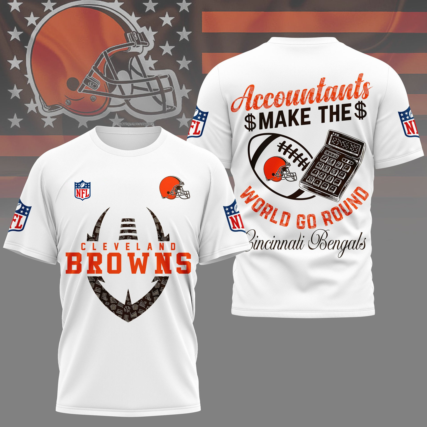 CLE Premium NFL Accountant Pride Fan 3D Shirt DDT CTND