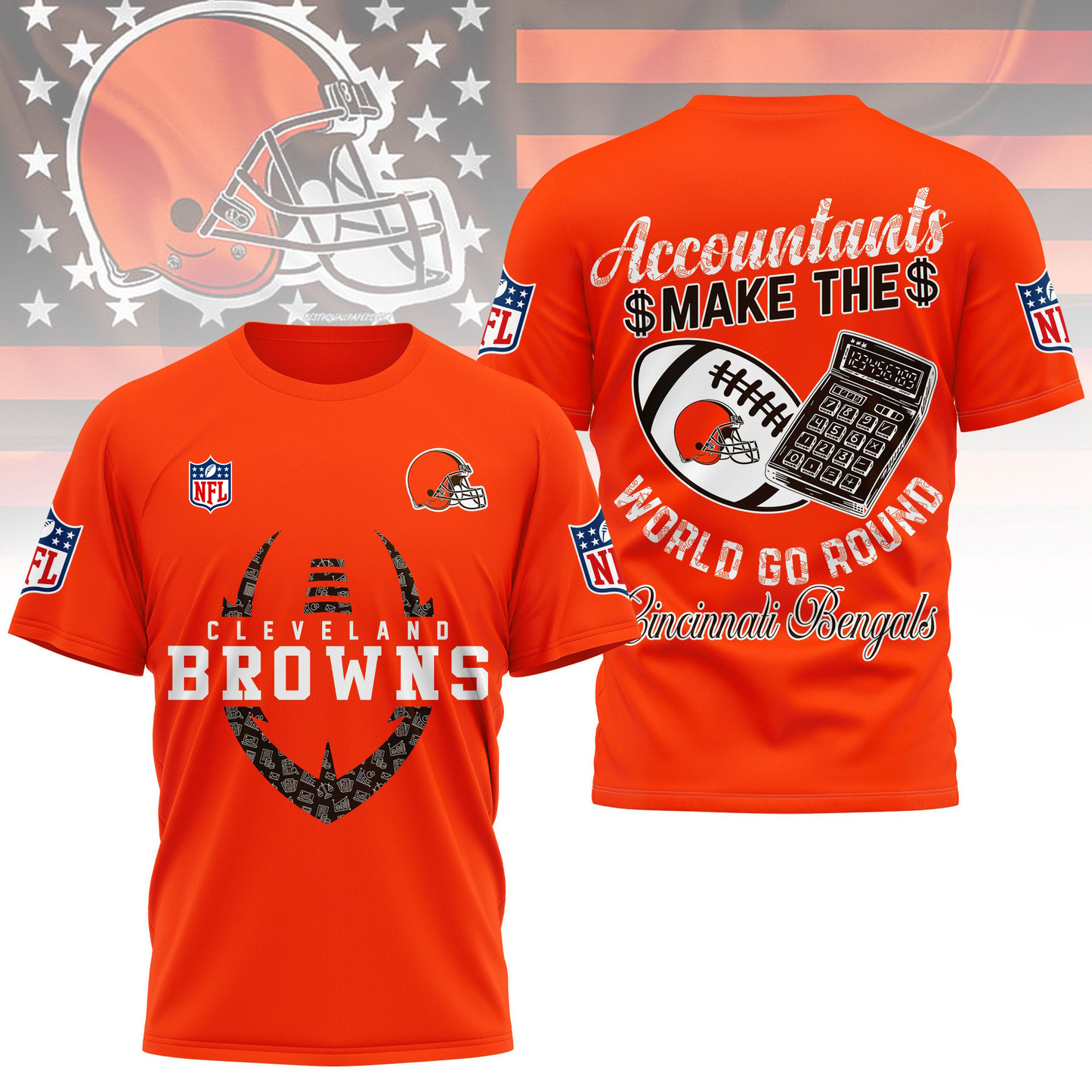CLE Premium NFL Accountant Pride Fan 3D Shirt DDT CTND