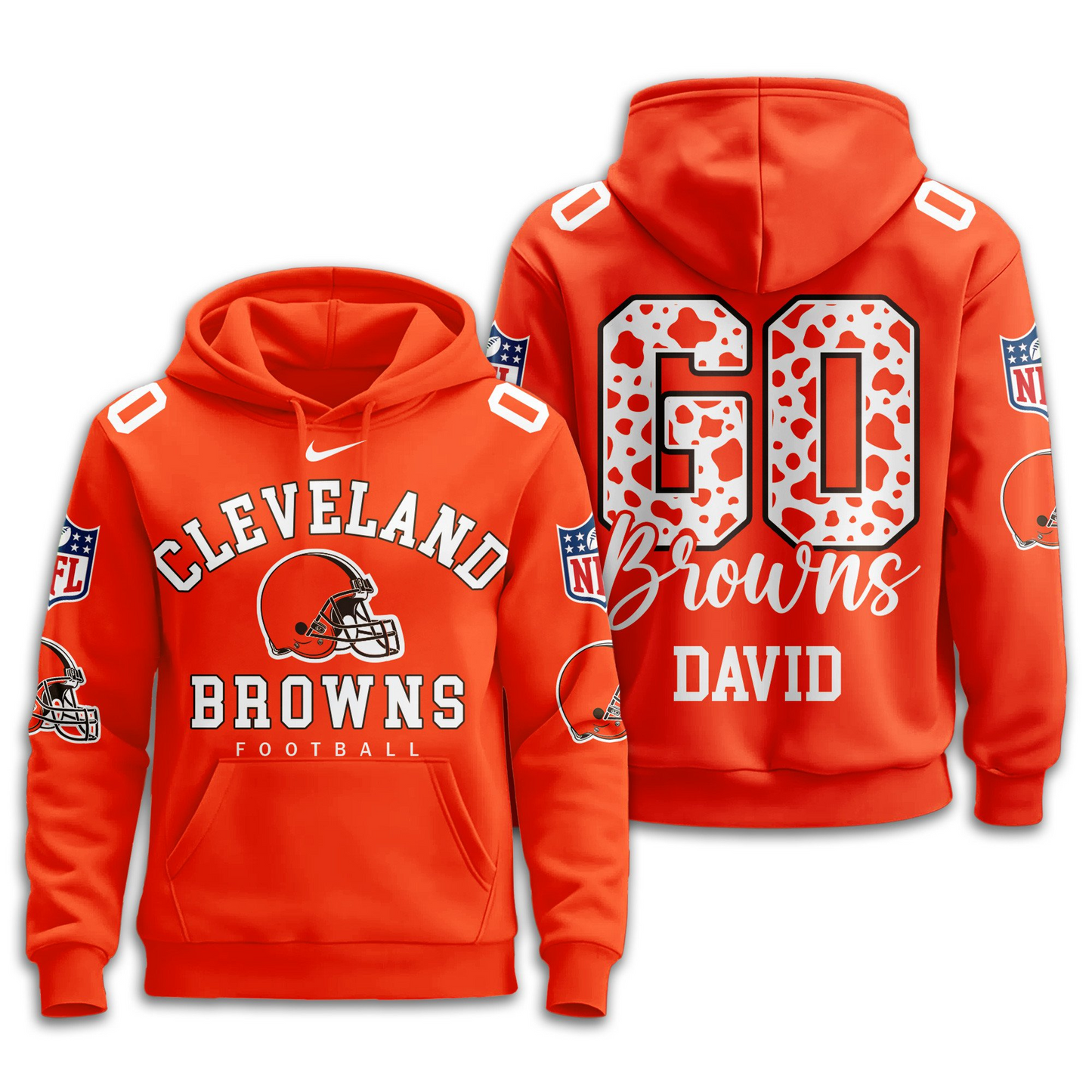 CLE Premium NFL Custom Game Day Hoodie DDT NTL