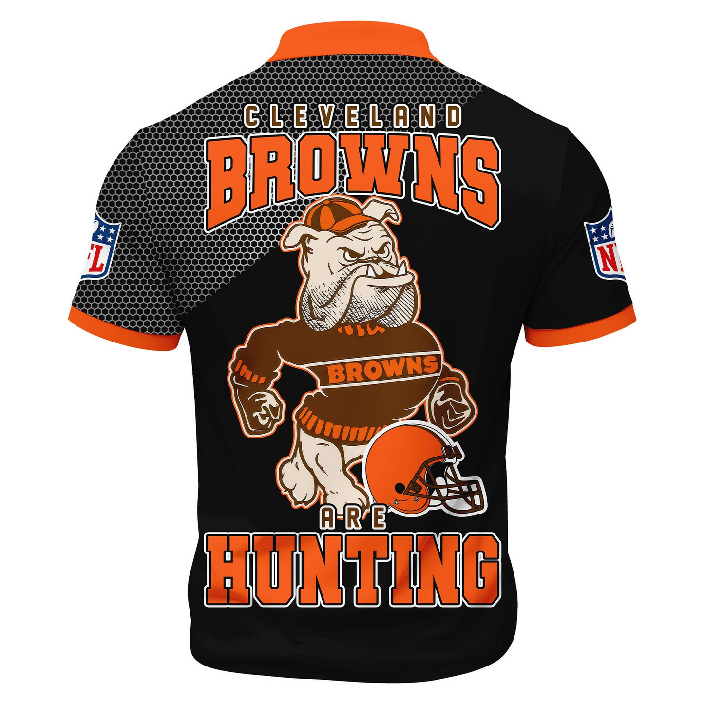 CLE Premium NFL Game Day Polo With Zipper Shirt DDT NTL