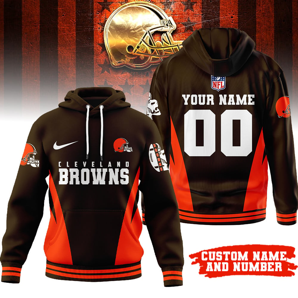 CLE Premium NFL Personalized Fan Hoodie DDT NTL