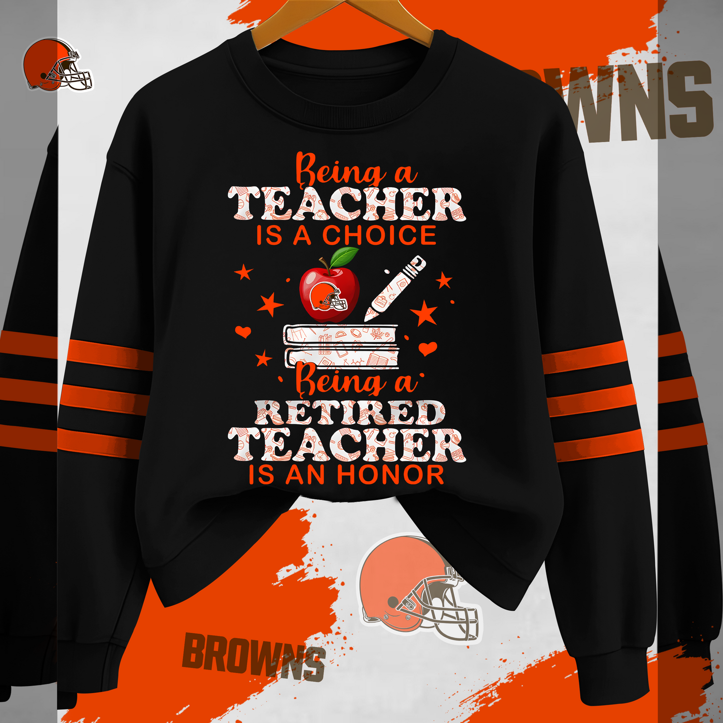 CLE Premium NFL Teacher Honor 3D Sweatshirt DDT HLPHUONG