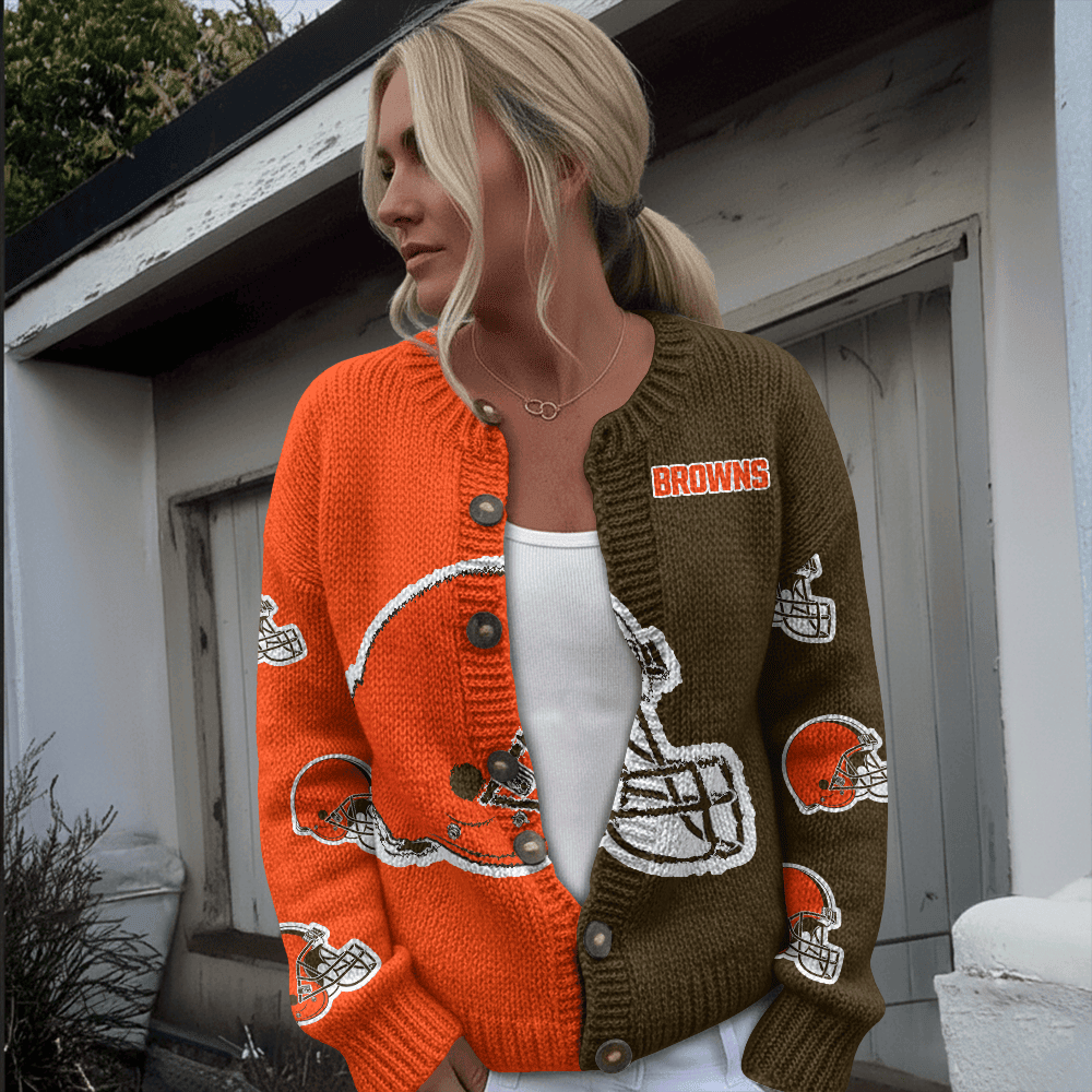 CLE x NFL Cardigan Sweatshirt With Button v1  DatND DVT