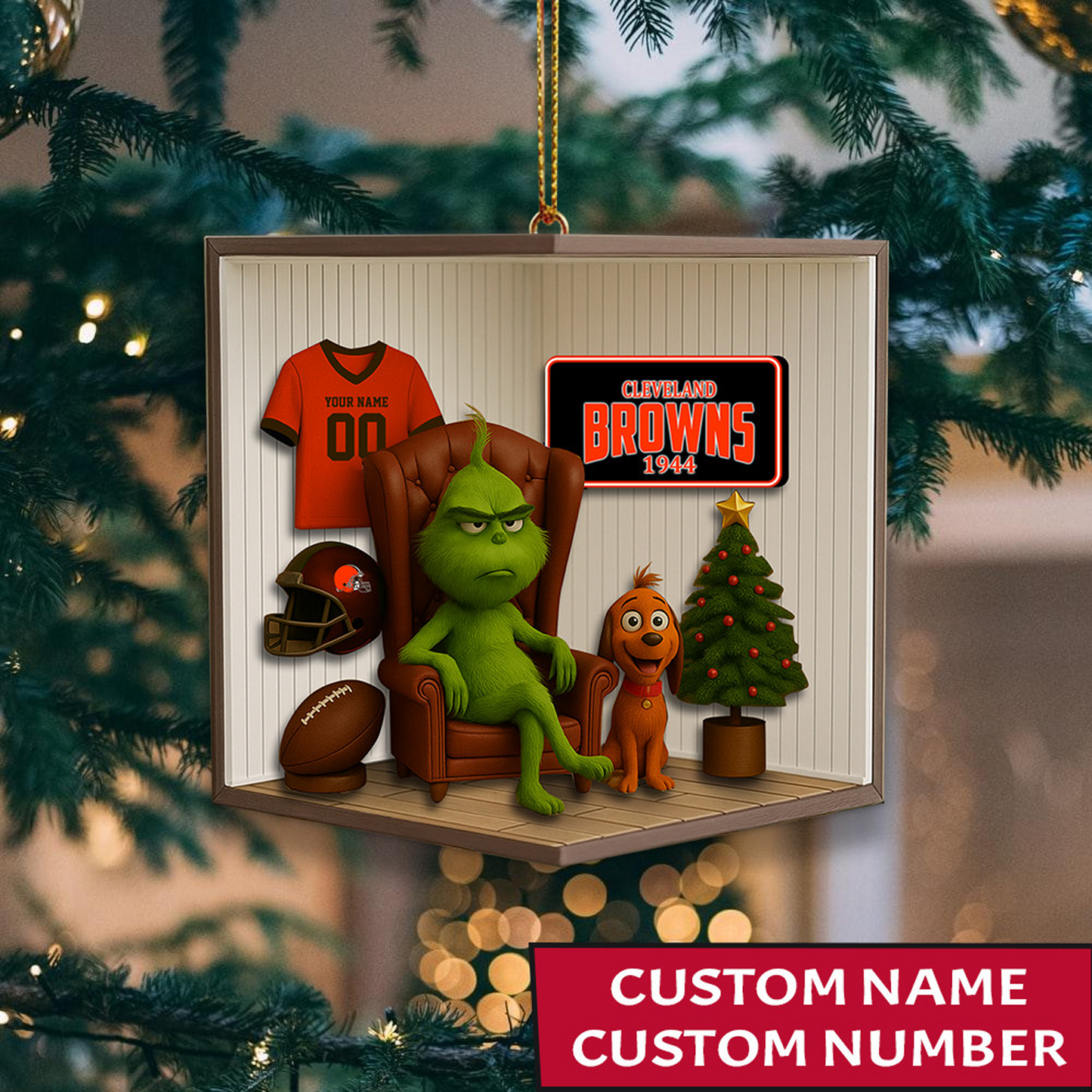 CLE x NFL Christmas Ornament DatND DVT