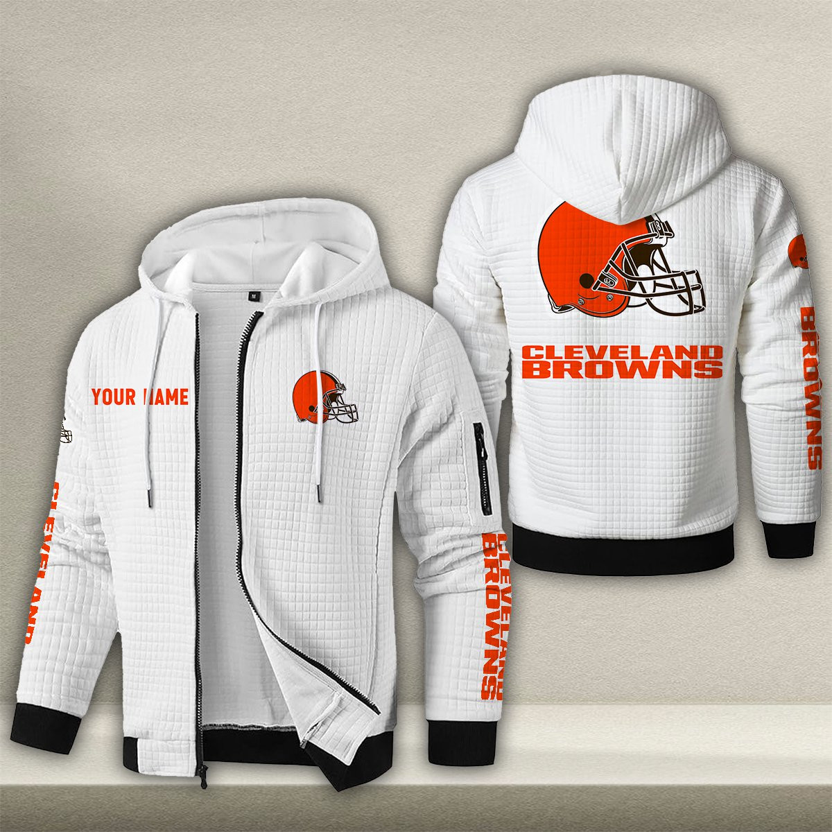 CLE x NFL Quilted Zip Hoodie DatND DVT